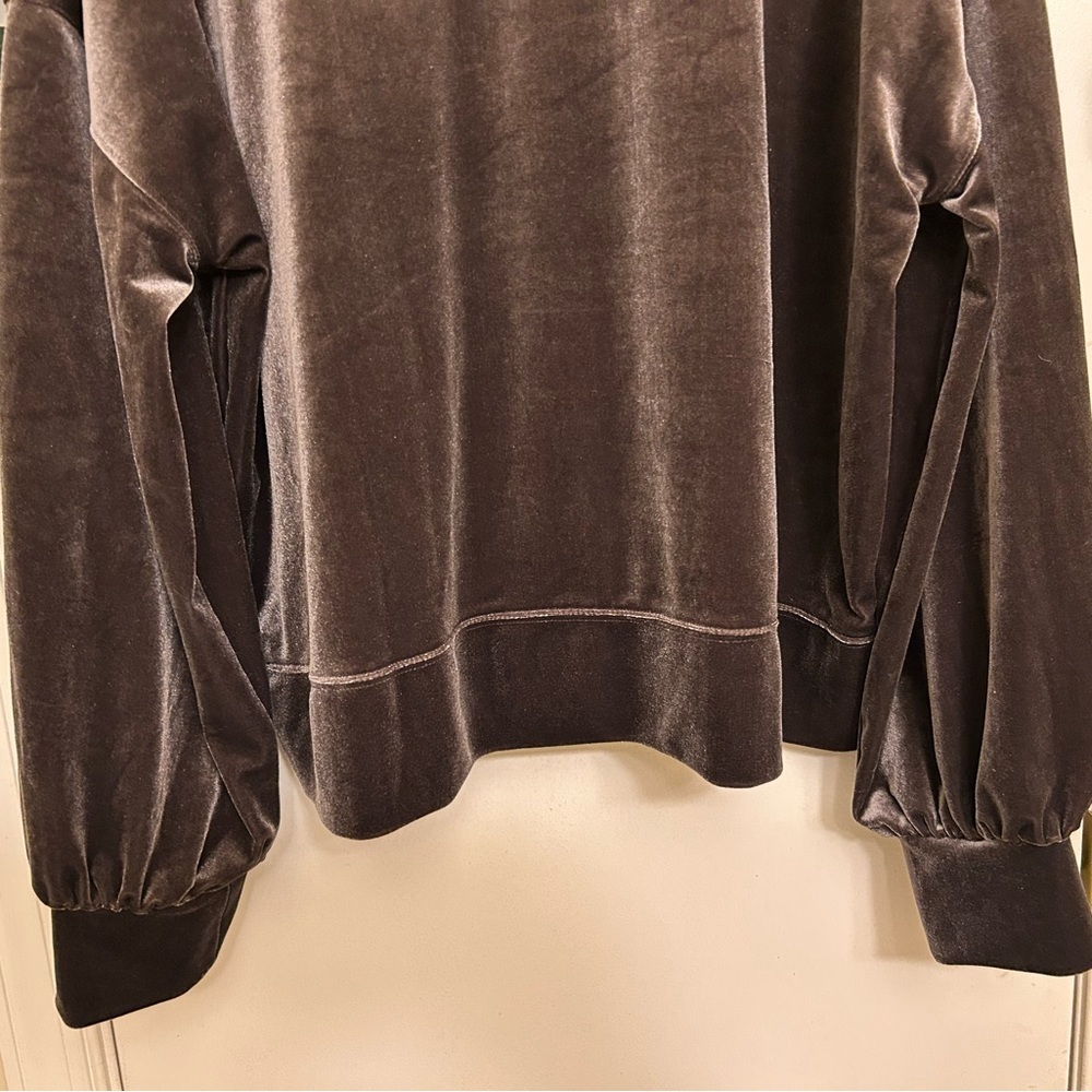 Madewell Women’s Sweater- Velvet Pullover-Long Sleeve-Brown XXL - Picture 11 of 13